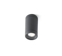 Netlighting Olot 1 Light Outdoor Surface Mounted Ceiling Light Dark Grey IP44 GU10 Netlighting Dark Grey