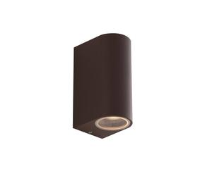 Netlighting One Outdoor Aluminum Up Down Wall Light Corten IP54 GU10 in Brown Netlighting Brown