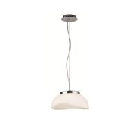 Netlighting Opal Ceiling Pendant 1 Light E27 Polished Chrome Frosted White Glass in Grey Netlighting Grey