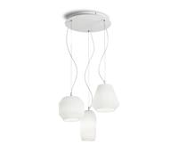 Netlighting Origami 3 Light Cluster Ceiling Pendant White Netlighting White