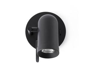 Netlighting Orleans 1 Light Indoor Adjustable Wall Spotlight Black GU10 Netlighting Black
