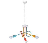 Netlighting Oxford Multi Arm Pendant Ceiling Light White Orange Red Turquoise 50cm Netlighting Multicolor