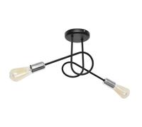 Netlighting Oxford Multi Arm Semi Flush Ceiling Light Black Chrome 38cm Netlighting Black