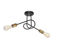 Netlighting Oxford Multi Arm Semi Flush Ceiling Light Black Patina 38cm Netlighting Black