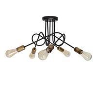Netlighting Oxford Multi Arm Semi Flush Ceiling Light Black Patina 50cm Netlighting Black