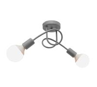 Netlighting Oxford Multi Arm Semi Flush Ceiling Light Grey 38cm Netlighting Grey