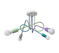 Netlighting Oxford Multi Arm Semi Flush Ceiling Light Grey Turquoise Minth Violet 44cm Netlighting Multicolor