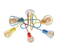 Netlighting Oxford Multi Arm Semi Flush Ceiling Light MultiColoured 64cm Netlighting Multicolor