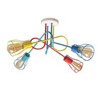 Netlighting Oxford Multi Arm Semi Flush Ceiling Light MultiColoured 64cm Netlighting Multicolor