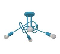 Netlighting Oxford Multi Arm Semi Flush Ceiling Light Turquoise 44cm Netlighting Turquoise