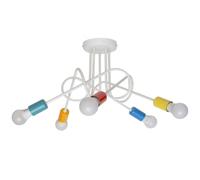 Netlighting Oxford Multi Arm Semi Flush Ceiling Light White MultiColoured 50cm Netlighting Multicolor