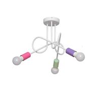 Netlighting Oxford Multi Arm Semi Flush Ceiling Light White Pink Violet Minth 50cm Netlighting Multicolor
