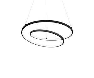Netlighting OZ Dimmable Swirl 60cm Integrated LED Pendant Ceiling Light Black 3000K Netlighting Black