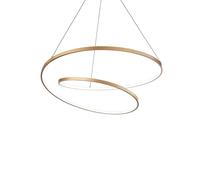 Luminosa Lighting Luminosa Oz Dimmable Swirl 60Cm Integrated Led Pendant Ceiling Light Brass, 3000K