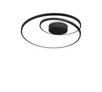 Netlighting OZ Dimmable Swirl Integrated LED Semi Flush Light Black 3000K Netlighting Black