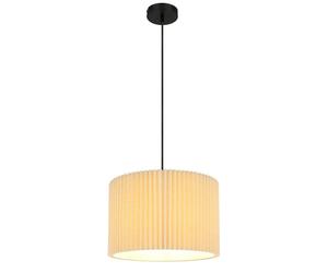 Netlighting Page Cylindrical Pendant Ceiling Light Matt Black 1x E27 in Natural Netlighting Natural