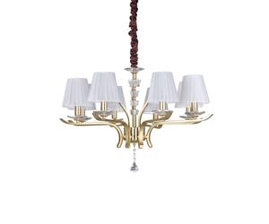 Netlighting Pegaso 8 Light Multi Arm Pendant Light Satin Brass in Yellow Netlighting Yellow