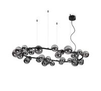 Ideal Lux Perlage 30 Light Globe Pendant Ceiling Light Black