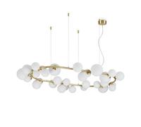 Ideal Lux Perlage 30 Light Globe Pendant Ceiling Light Brass