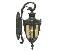 Netlighting Philadelphia 1 Light Outdoor Medium Wall Lantern Light Old Bronze IP44 E27 in Brown Netlighting Brown