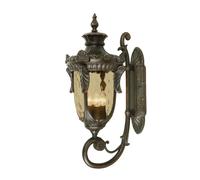 Netlighting Philadelphia 3 Light Outdoor Large Wall Lantern Light Old Bronze IP44 E14 in Brown Netlighting Brown