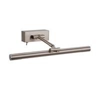 Netlighting Picture 1 Light Wall Light 8W T5 (Switched) Brushed Steel in Grey Netlighting Grey