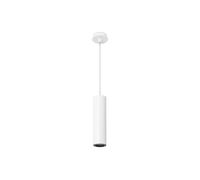 Luminosa Lighting Luminosa Pipe 1 Light Slim Ceiling Pendant White, Black 6.8Cm, Gu10