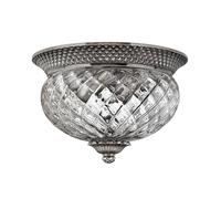 Plantation 2 Light Small Semi Flush Ceiling Light Polished Antique Nickel - Polished Antique Nickel
