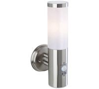 Netlighting Plaza 1 Light Outdoor Wall Light Light PIR Stainless Steel IP44 E27 in Grey Netlighting Grey