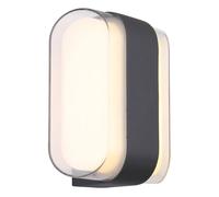 Netlighting Plixon Outdoor Modern Wall Lamp Anthracite IP54 Left Right LED in Grey Netlighting Grey