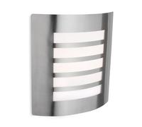 Netlighting Prince 1 Light Wall Light Stainless Steel IP44 E27 in Grey Netlighting Grey