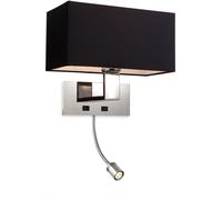 Netlighting Prince 2 Light Switched Indoor Wall Light Black E27 Netlighting Black