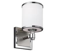 Prospect Park 1 Light Indoor Wall Light Satin Nickel Chrome Chrome E27 Netlighting Grey One Size