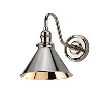 Netlighting Provence 1 Light Indoor Dome Wall Light Polished Nickel E27 in Grey Netlighting Grey