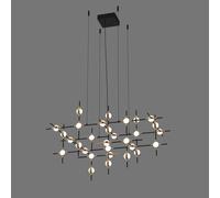 Netlighting Provenza Modern Integrated LED Pendant Ceiling Light 3000K in Black Netlighting Black