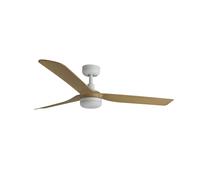 Netlighting Punt 132cm Smart LED Ceiling Fan Matt White Maple Blades CCT Netlighting White