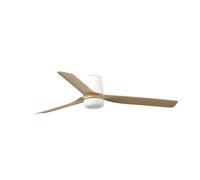 Netlighting Punt Tub 132cm Smart LED Ceiling Fan Matt White Maple Blades CCT Netlighting White