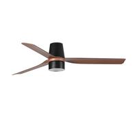 Netlighting Punt Tub 132cm TEK LED Ceiling Fan Matt Black Walnut Blades 4000K Netlighting Black