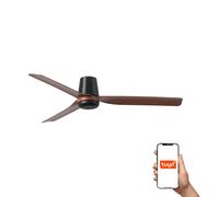Netlighting Punt Tub Medium 3 Blade Ceiling Fan Black Walnut Smart in Brown Netlighting Brown