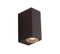 Netlighting QUBO Outdoor 2 Light Up Down Light Corten IP54 15.1x9.3x6.7cm in Brown | Size: 15.1x9.3x6.7 cm Netlighting Brown 15.1x9.3x6.7 cm
