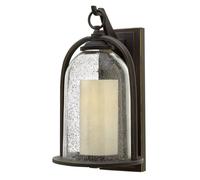 Netlighting Quincy Outdoor Medium Wall Lantern Light Oil Rubbed Bronze IP44 E27 in Brown Netlighting Brown