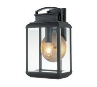 Netlighting Quoizel Byron Outdoor Wall Lantern Graphite with Pewter Reflector IP44 in Grey Netlighting Grey