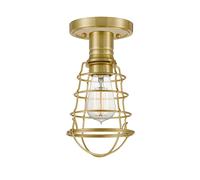 Luminosa Lighting Elstead Quoizel Mixon Semi Flush Ceiling Light Brushed Brass