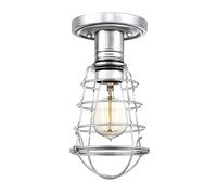 Netlighting Quoizel Mixon Semi Flush Ceiling Light Polished Chrome in Grey Netlighting Grey