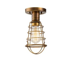 Netlighting Quoizel Mixon Semi Flush Ceiling Light Weathered Brass in Yellow Netlighting Yellow
