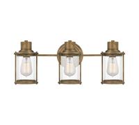 Elstead Lighting Quoizel Riggs Wall Lamp Weathered Brass, IP44 - QZ-RIGGS3-BATH-