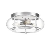 Netlighting Quoizel Trilogy Cylindrical Ceiling Light Polished Chrome IP44 in Grey Netlighting Grey