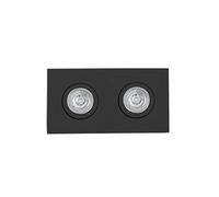 Netlighting Rad Tiltable Black recessed Downlight Square 2x GU10 Netlighting Black