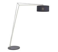 Netlighting 'RAVENNA' Non Dimmable Contemporary Free Standing Fabric Floor Lamp in Silver Netlighting Silver