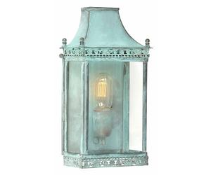Netlighting Regents Park 1 Light Outdoor Wall Lantern Light Verdigris IP44 E27 in Green Netlighting Green